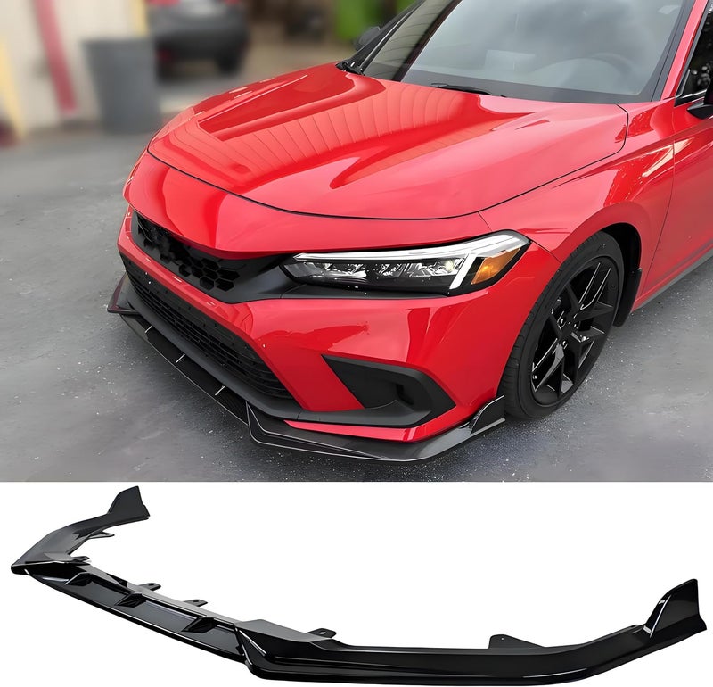 Sts.Ev01 Front Bumper Lip Splitter Spoiler Compatible with Honda Civic Sedan/Hatchback/EX/EX-L/LX/Sport/Touring 2022 2023 2024 11TH Gen Air Dam Chin Body Kit Underbody Lip Exterior Accessories - Image 1